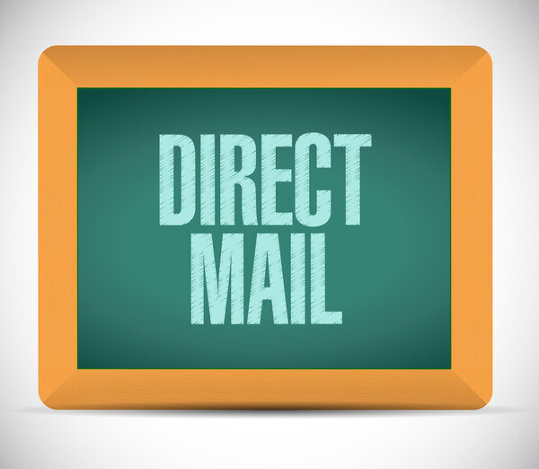 direct mail board sign. illustration