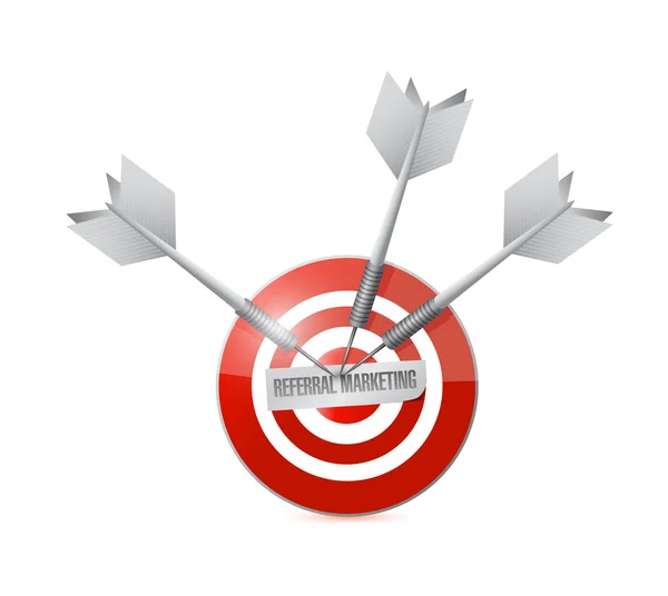 Referral marketing target illustration — Stock Photo, Image