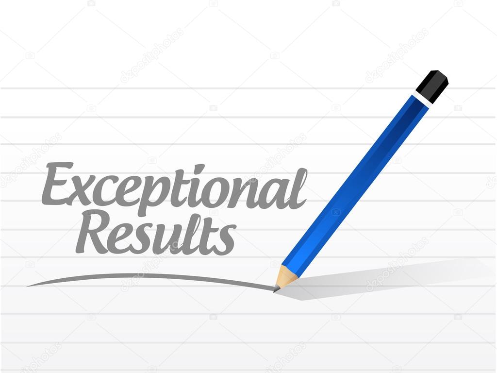 exceptional results message sign