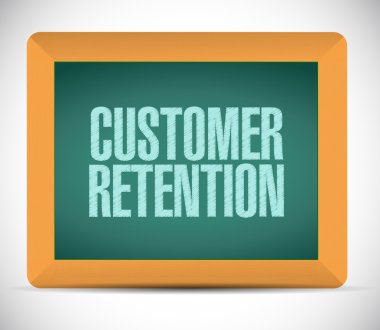 müşteri tutma işareti illüstrasyon
