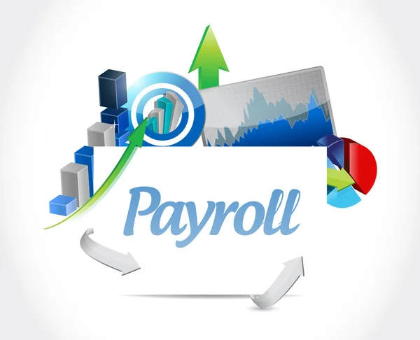 Payroll zakelijke grafieken illustratie — Stockfoto