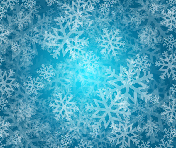 Иллюстрация зимних снежинок
