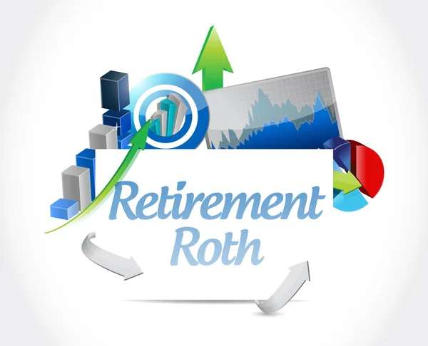 Retirement roth business graphs — Stock Photo, Image