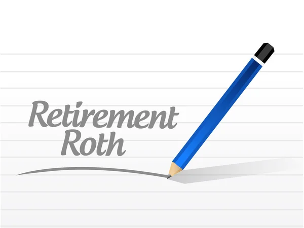 Retirement roth message sign — Stock Photo, Image