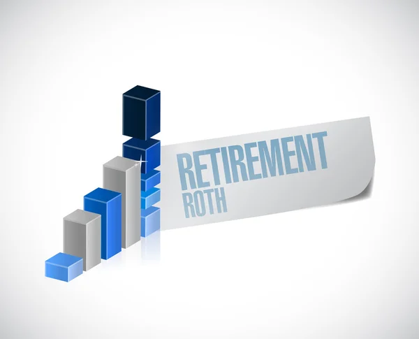 Retirement roth business graph sign — Stock Photo, Image