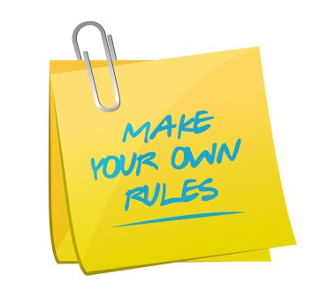 make your own rules memo post clipart
