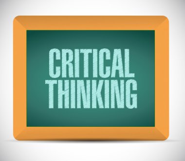 eleştirel düşünme kurulu işareti illüstrasyon