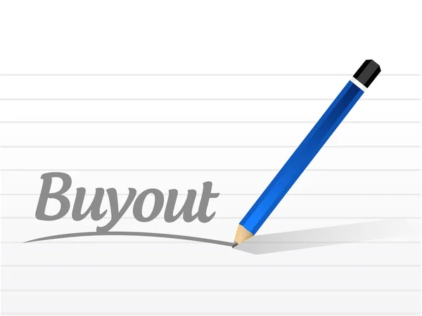 Buyout segno messaggio illustrazione design — Foto Stock