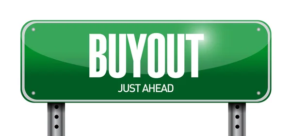 Buyout street sign illustration design — Stock Photo, Image