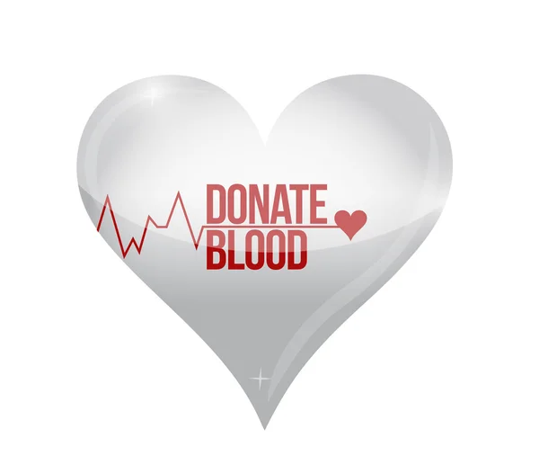 Donate blood heart concept illustration — Stock Photo, Image