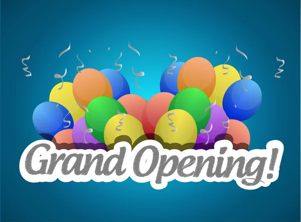 Grand opening balloons card or sign — Stock Photo, Image