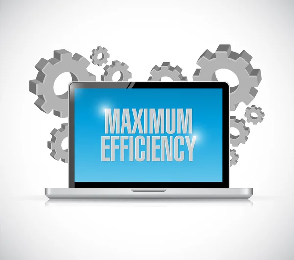 Maximum efficiency computer sign — Stock Photo, Image