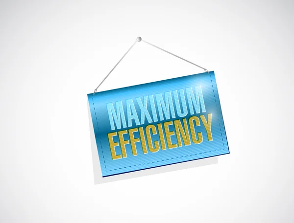 Maximum efficiency hanging banner — Stock Photo, Image