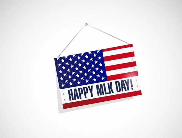 Martin luther king day us hanging flag — Stock Photo, Image