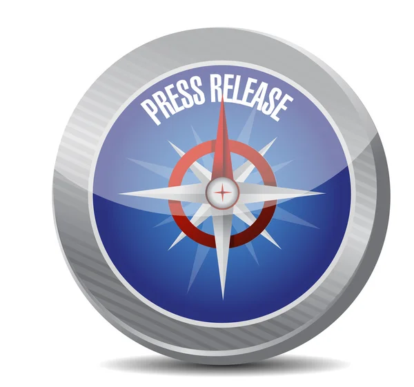 Press release compass illustration — Stock Photo, Image