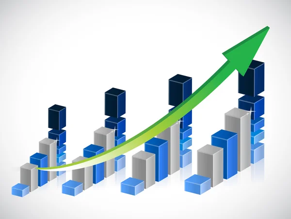 Geschäftsdiagramme eingestellt. Illustrationsdesign — Stockfoto