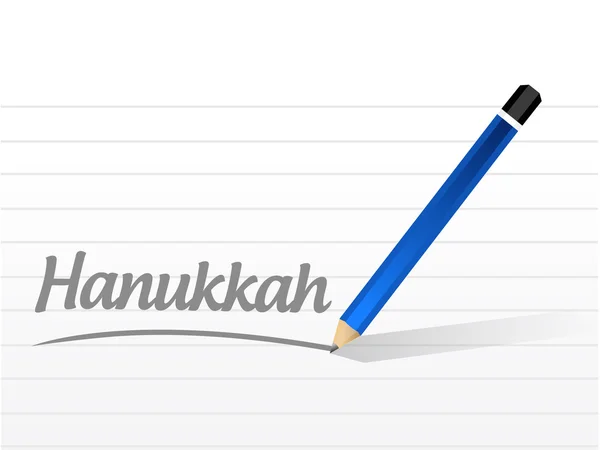 Hanukkah mensaje signo ilustración — Foto de Stock