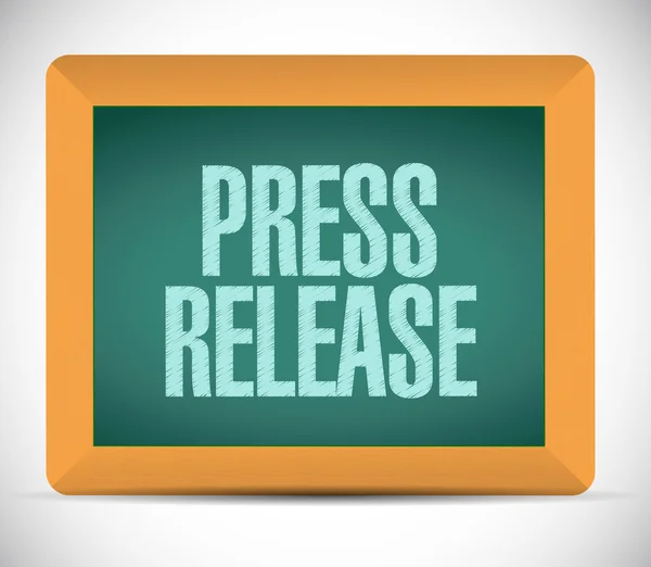 Press release board sign illustration — Stock Photo, Image