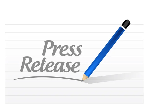 Press release message sign illustration — Stock Photo, Image