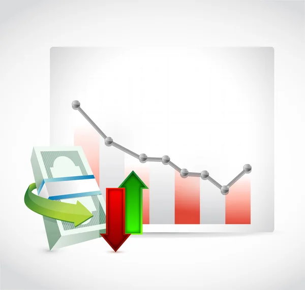 お金ビジネス価格下落. — ストック写真