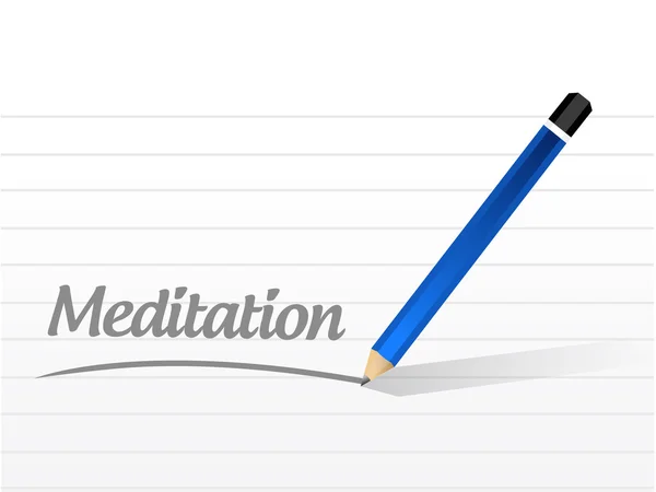 Messaggio di meditazione post illustrazione — Foto Stock