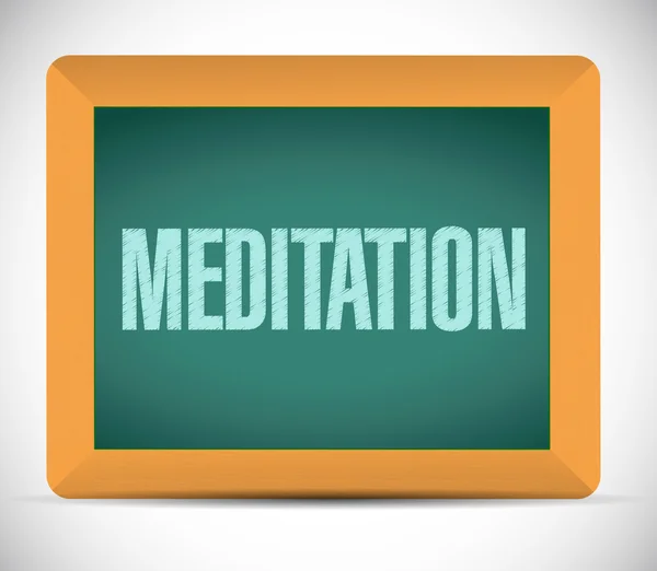 Meditation board sign illustration design — Stock Photo, Image