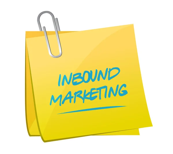 Inbound marketing memo post — Stock Photo, Image
