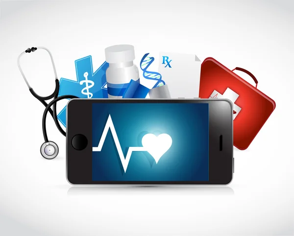 Tablet design de ilustração conceito médico — Fotografia de Stock