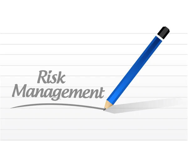 Ilustração da mensagem de gestão do risco — Fotografia de Stock