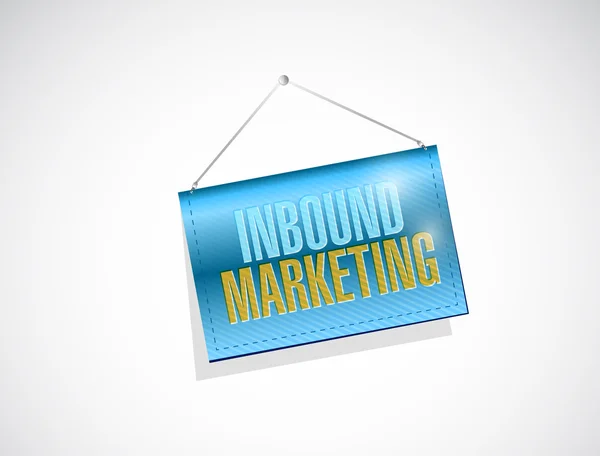 Inbound marketing hanging sign illustration — Stock Photo, Image