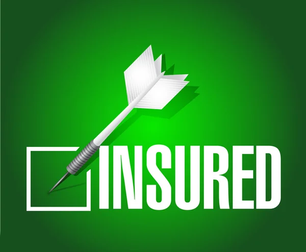 Insured dart check mark illustration design — Stock Photo, Image