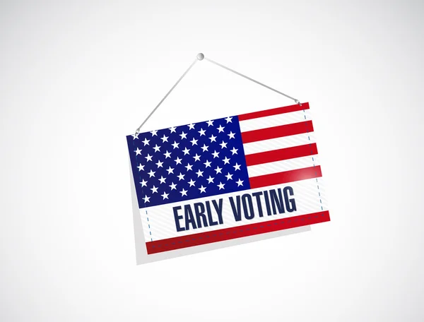 Early voting us flag banner illustration — Stock Photo, Image