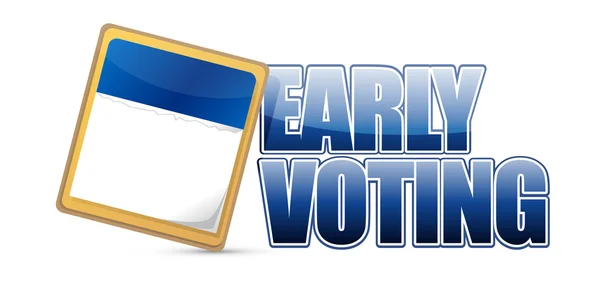 Early voting sign and calendar illustration design — Stock Photo, Image