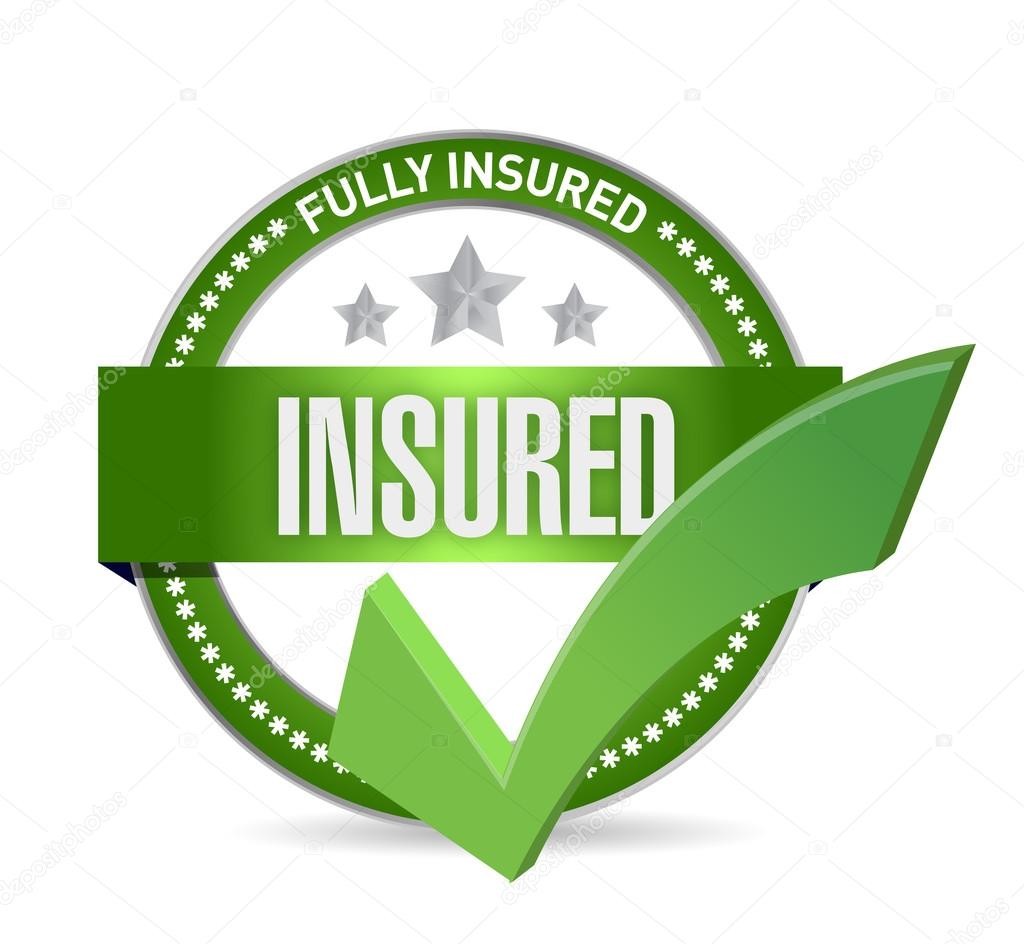 insured check mark seal illustration