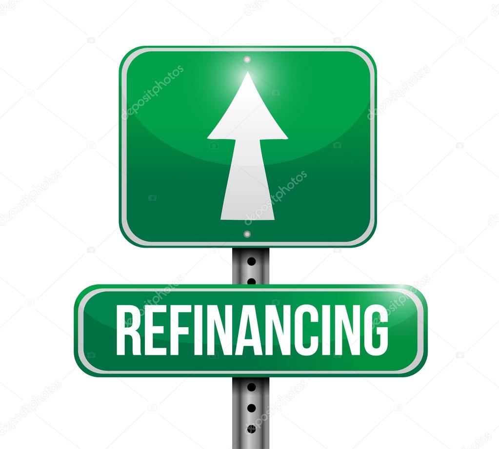 refinancing street sign illustration design