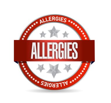Alerji illüstrasyon tasarım mühür