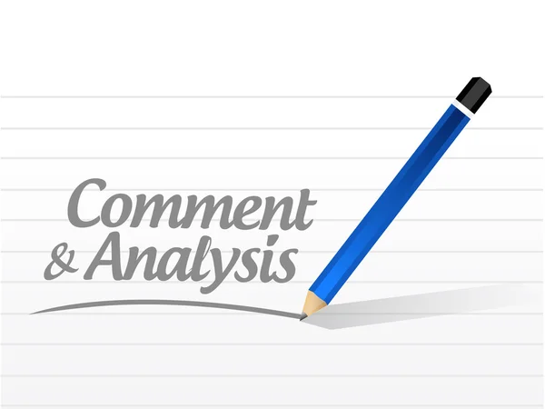 Comment and analysis message sign — Stock Photo, Image