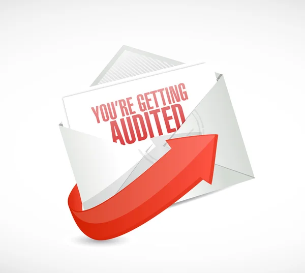 You are getting audited mail illustration — Stock Photo, Image