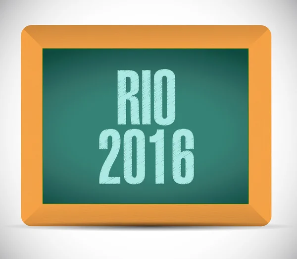 Rio 2016 board sign illustration design — Stock Photo, Image