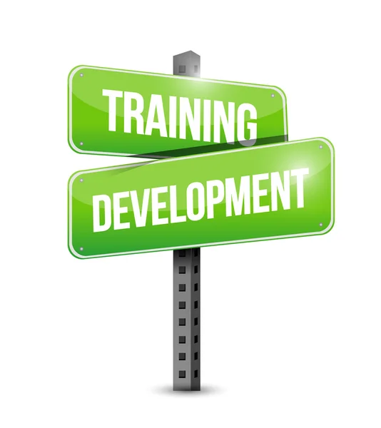 Training development road sign illustration design — Stock Photo, Image