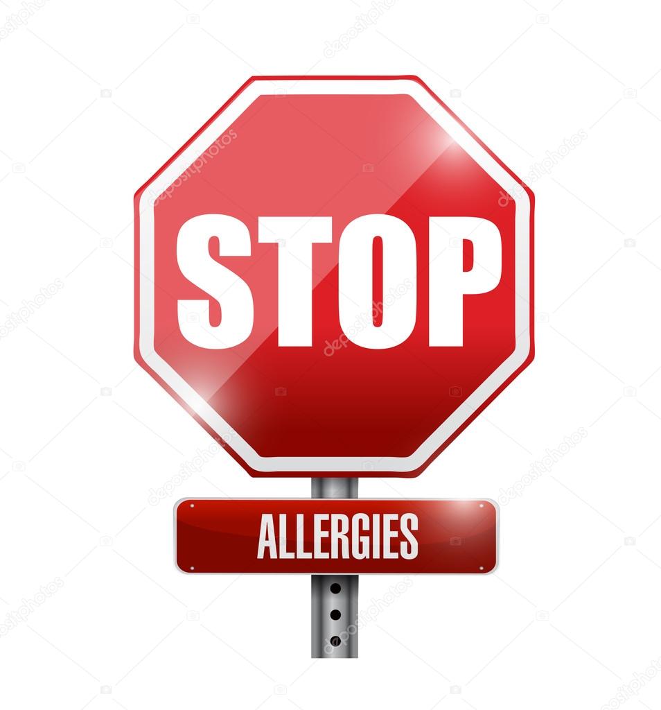 stop allergies sign illustration design