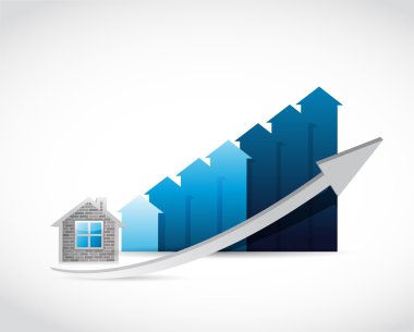 ev iş grafiği. başarı grafiği.