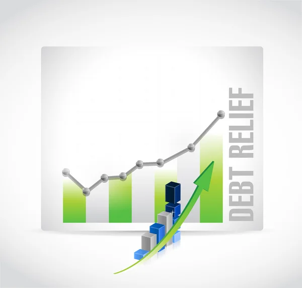 Debt relief business graph illustration design — Stock Photo, Image