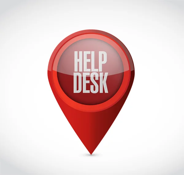 Help desk locator aanwijzer illustratie — Stockfoto