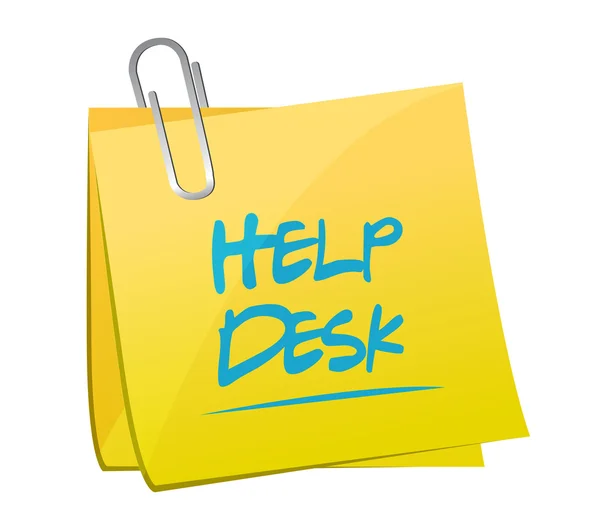 Help desk post memo design ilustração — Fotografia de Stock