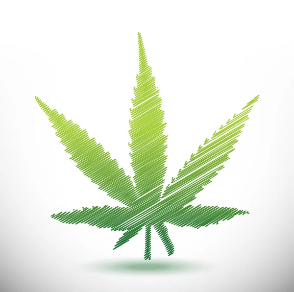 Marijuana scarabocchio illustrazione design — Foto Stock