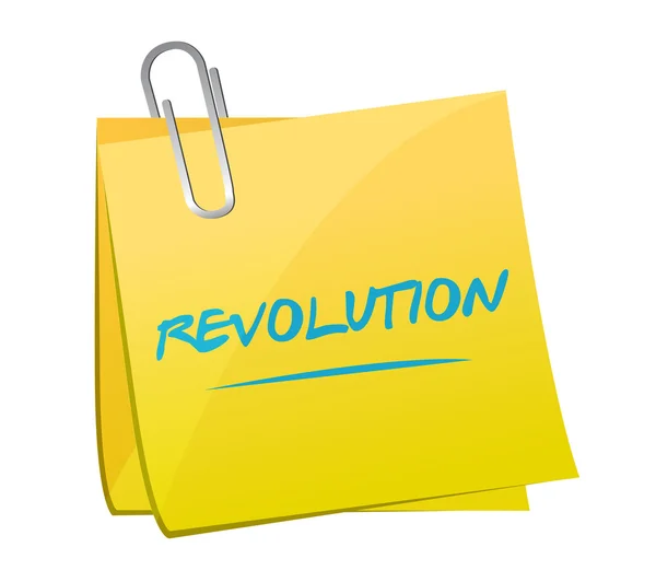 Revolution memo post illustration design — Stock Photo, Image