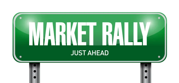 Market rally street sign illustration design — Stock Photo, Image