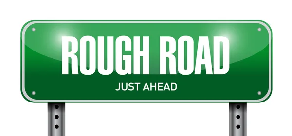 Rough road street sign illustration design — Stock Photo, Image
