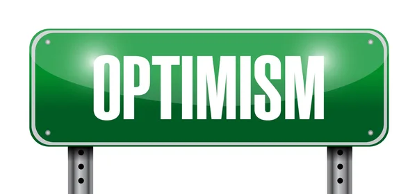 Optimism street sign illustration design — Stock Photo, Image